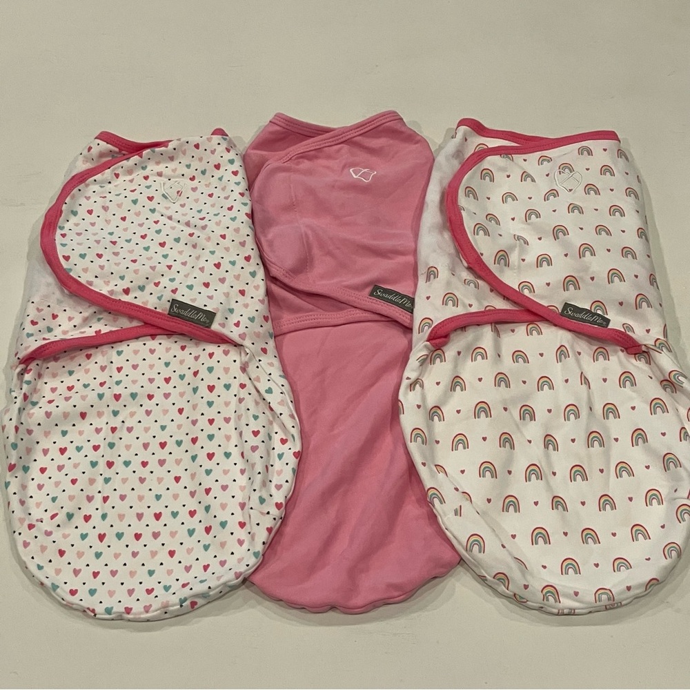 SwaddleMe | Swaddle Set in Pink & White